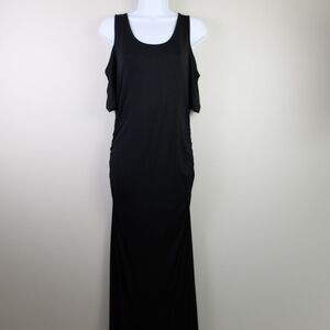 Unbranded Black Cold Shoulder Maxi Dress Size Small